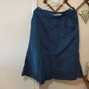 Anthropologie Midi corduroy skirt 12 polka dot